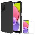 Axessorize PROTech Case and Glass Screen Protector for Samsung Galaxy A03s, Black PSAMR2960
